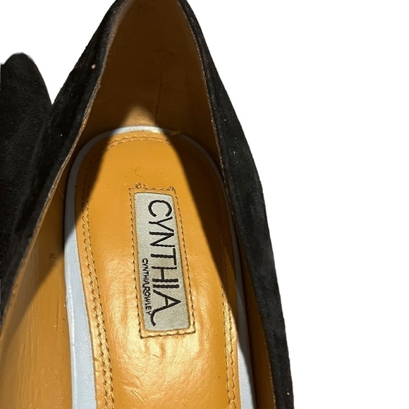 Cynthia Rowley Halo Black Suede Pumps w/ Gold Studded Embellishments Sz 10 - Picture 10 of 11
